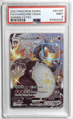 V1036: 2021: FA/CHARIZARD VMAX: SV107/SV122: SHINING FATES: PSA 9: MINT: 87502225